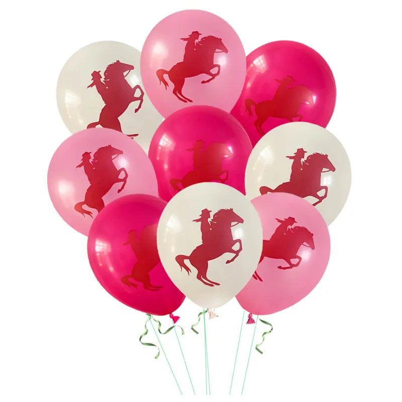 Equestrian Printed Balloon Set, Birthday Party Decoration Arrangement, Horse Bookstore, Promotional