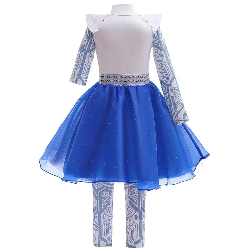 

A;3\v,7'd/Zumbis 3 Addison Alien Girls Cheerleader Dress Cosplay Costume Child Fantasy Birthday Partyx;4'v\7,h/