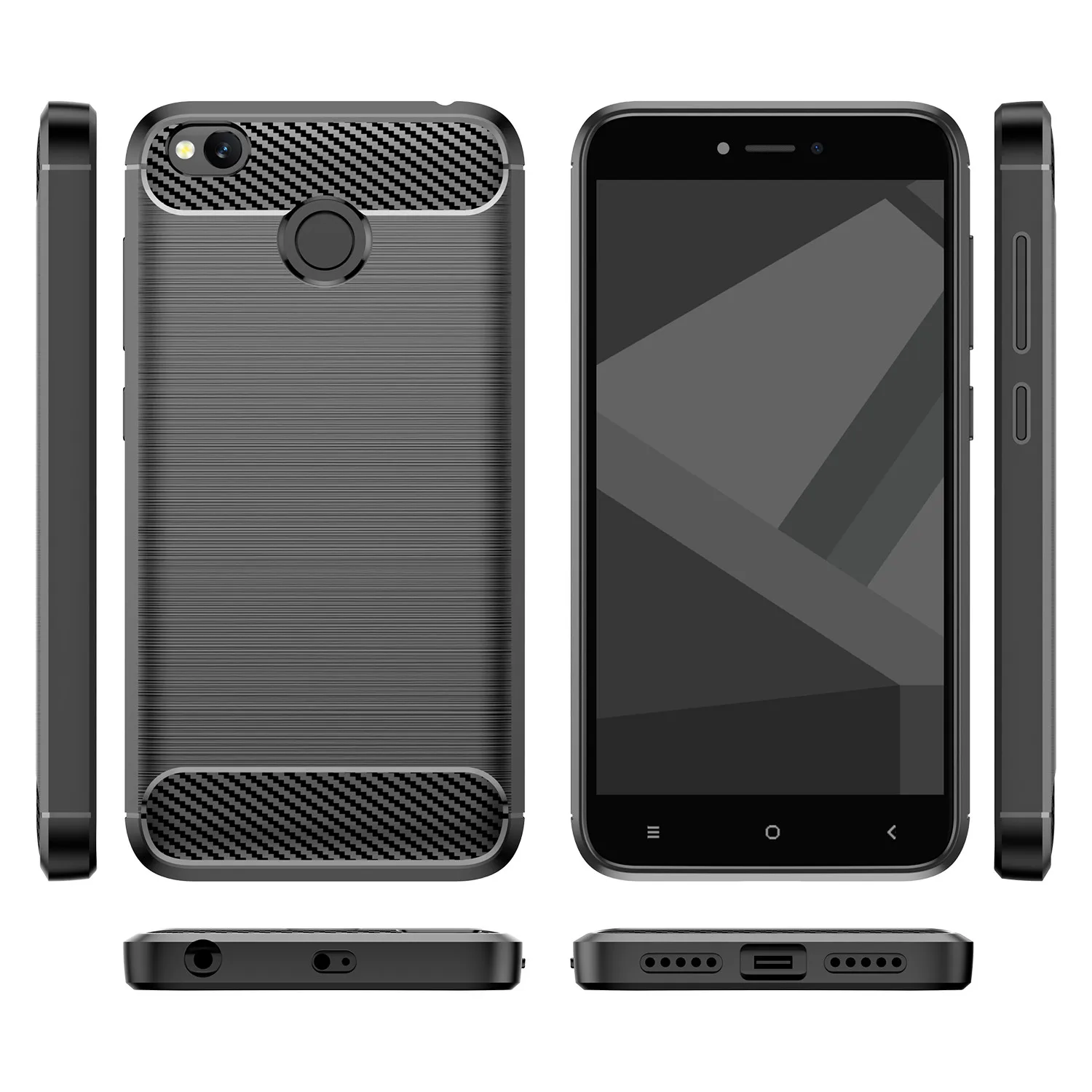 For Xiaomi Redmi 4X GO Note 5 Pro Shockproof Carbon Fiber Cover For Xaomi redmi note 4 4x Note5 Soft Silicone Cases