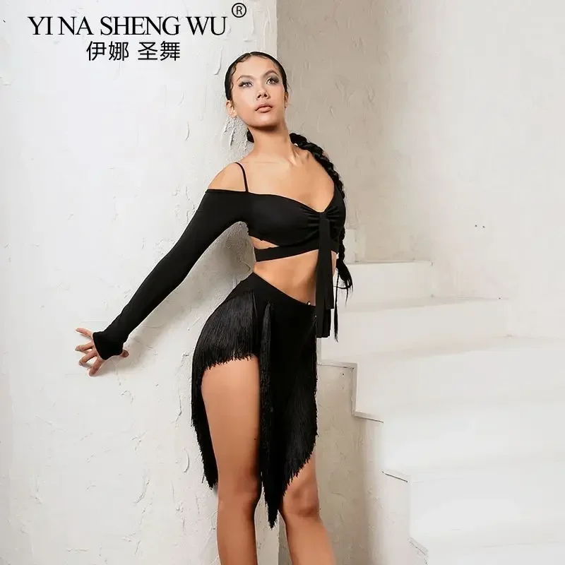 الكبار اللاتينية تنورة رقص مثلث شرابة نصف طول تنورة قصيرة الوطنية القياسية الرقص تشا تشا رومبا السامبا ممارسة Dancewear