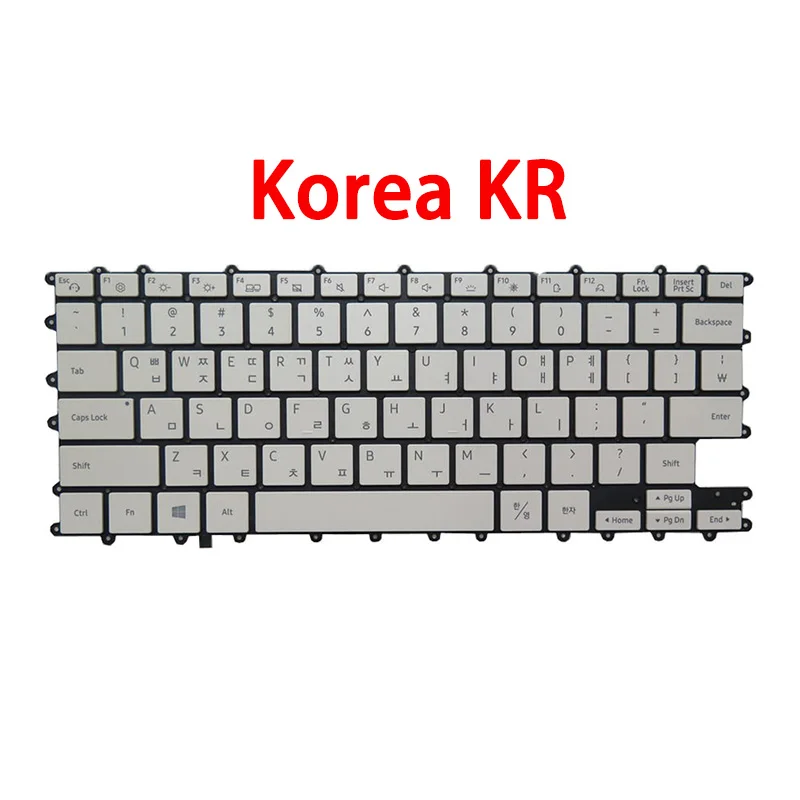 

Клавиатура для ноутбука Samsung NP930XCJ 930XCJ английская, США, Корея KR NSK-87BBN с подсветкой, новая