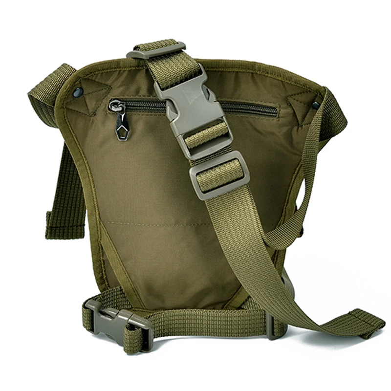 Bolsa de pierna para hombre, riñonera con cinturón, bolsa para el muslo, motocicleta, viaje, militar/ asalto, impermeable, Oxford, riñonera para