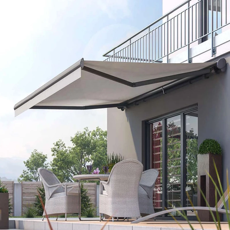 

Waterproof Spain Awning Outdoor Motorized Customize Full Cassette Awning With Led Retractable Roof Pergola