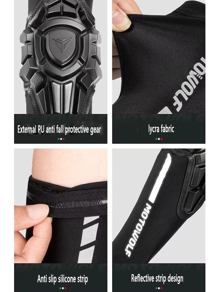 MOTOWOLF Zomer Motorfiets Elleboogbeschermers Mtb Fietsen Elleboog Bescherming Motocross Arm Protector BMX DH ATV Motorrijder Apparatuur