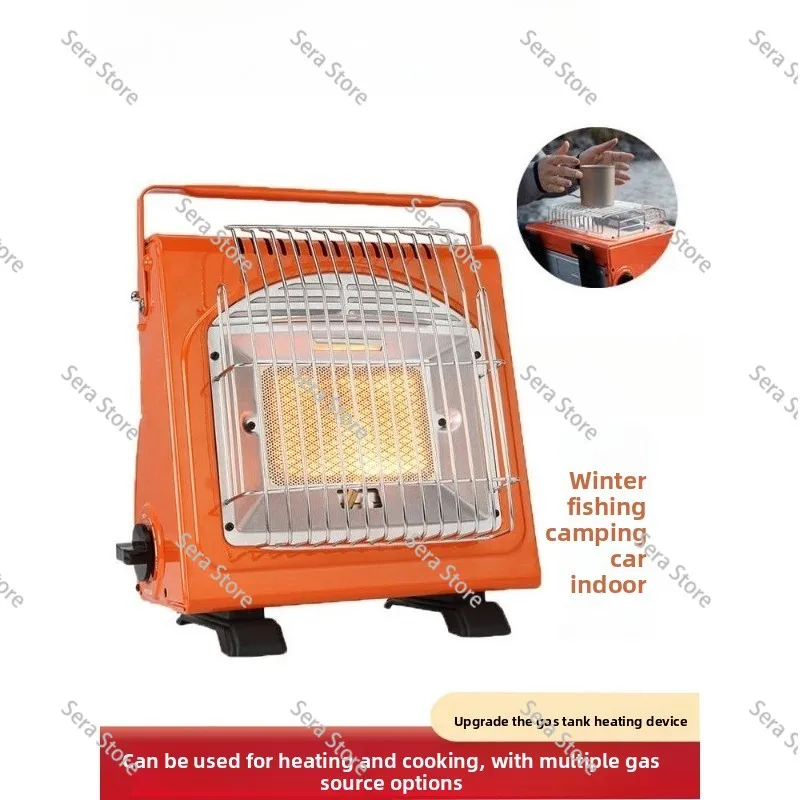 Outdoor Heater Portable Portable Heating with 1700W Tent Heater Barbecue Stove Cooking System Tent Fishing Camping Tool