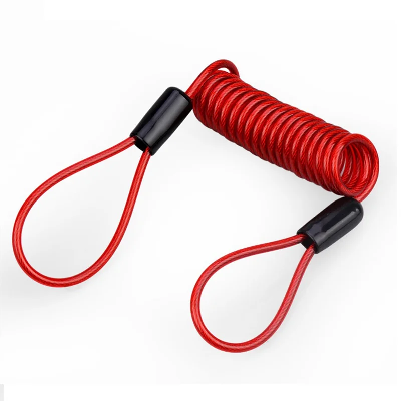 

YHOLI-2 Piece Bicycle Disc Brake Lock Reminder Rope Wire Rope Red PVC+Steel Wire Brake Safety Rope For Motorcycle Bicycle Electr