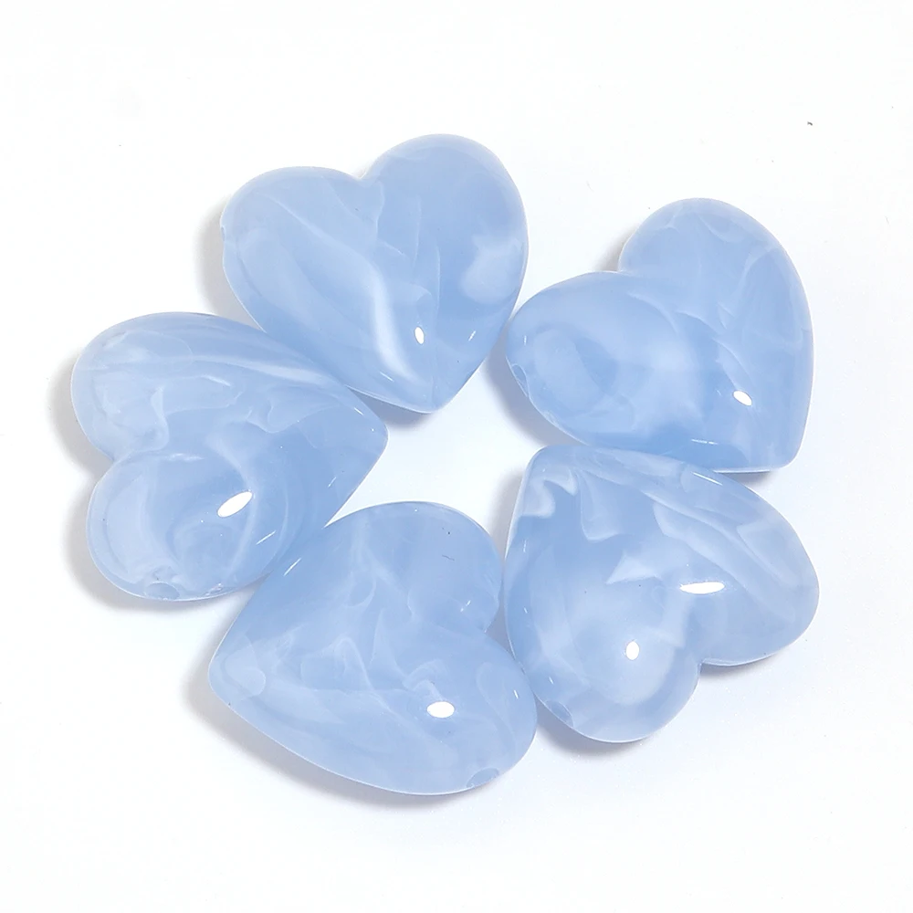 10 Stück 22mm zweifarbige Herz-Acrylperlen, lose Abstandsperlen für die Schmuckherstellung, DIY Armband, Halskette, Handy-Schlüsselanhänger, Zubehör – Detail 13