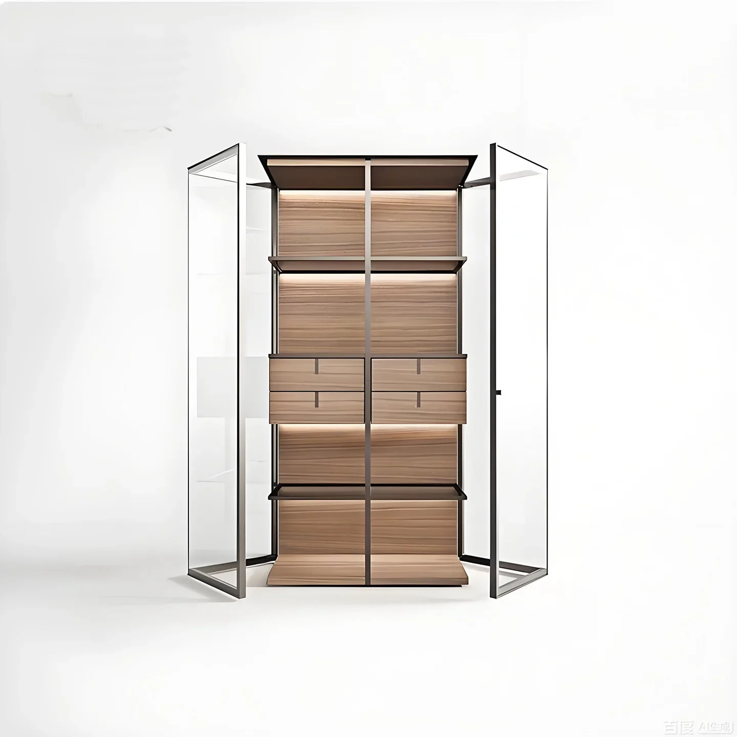 Double door European wing cabinet Glass Solid wood aircraft Boutique Seven chest cabinet Display cabinet - view 6