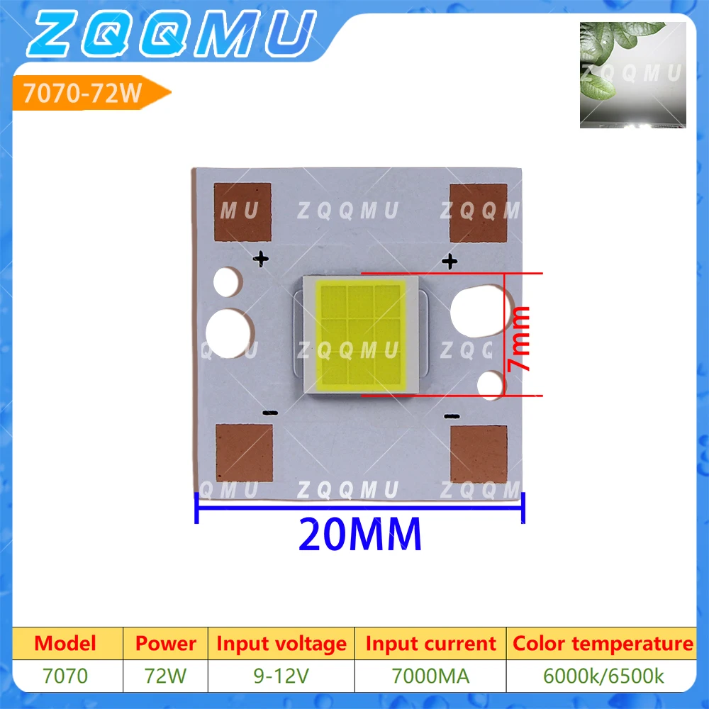 High Power LED Chip XHP50 XHP70 COB 20W 40W 72W 3V 6V 12V High Lumen SMD DIY For Flashlight Automotive Searchlight Lamp Beads
