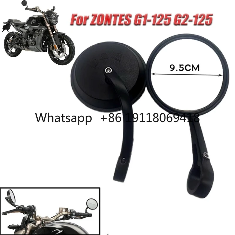 دراجة نارية المقود مرآة الرؤية الخلفية زاوية للطي عكس مقود ينتهي المرايا الجانبية ل ZONTES G1-125 G2-125 GK125 GK155