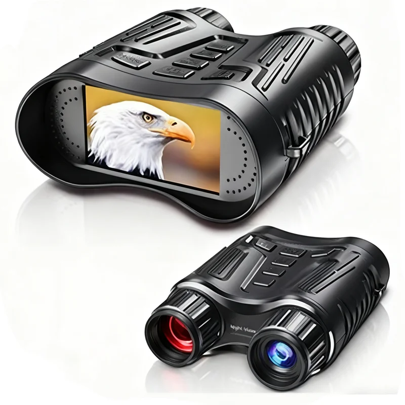

Rechargeable night vision binoculars, 8x digital zoom, 4K ultra-high-definition infrared camera, day and night use, 300-meter