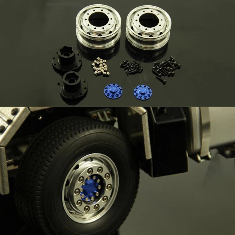 

Имитация металлической ступицы колеса Fronr для 1/14 RC тягача самосвала Tamiya Scania 770s VOLVO FH16 Man Diy Запчасти Игрушки