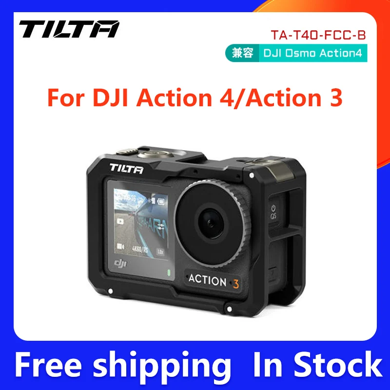 TILTA TA-T40-A DJI Osmo Action 3 DJI Osmo Action 4 Full Camera Cage Titanium Gray Black Pink Tactical Gray