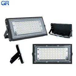 야외 LED 투광 조명, IP65 방수 반사판 스포트라이트, 가로등, 벽 램프, 정원 조명, 50W, 100W, AC110V, 220V