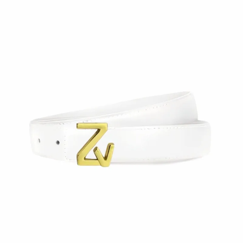 ​ ​ Elegancki pasek damski 2025, ultracienki, z prawdziwej skóry bydlęcej, z gładką klamrą, regulowany, do noszenia na co dzień, darmowa wysyłka. ​