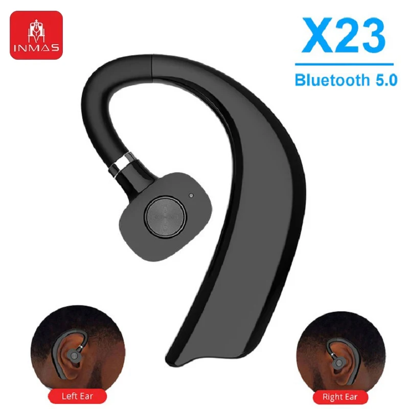 INMAS X23 Wireless Ear Hook Earphones Bluetooth Touch Control Headphones One Ear Waterproof Earbuds HIFI Stereo HD Call Headset