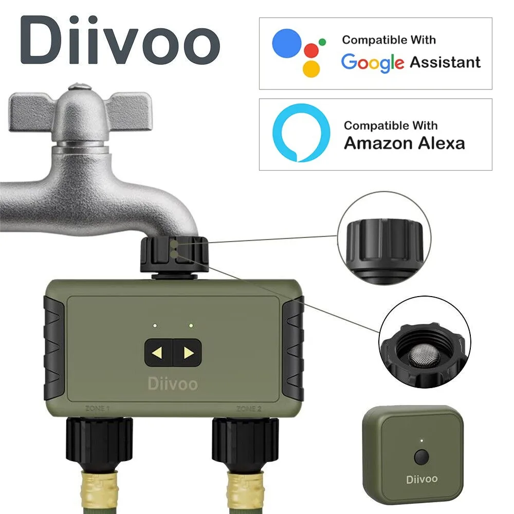 

Diivoo Smart Water Valve Garden Automatic Watering System Smart Garden Watering Timer Wifi Automatic Drip Irrigation Controller