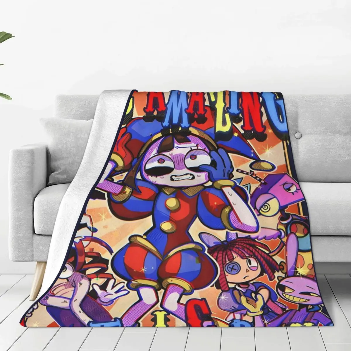 

The Amazing Digital Circus Fleece Throw Blankets Blanket for Sofa Outdoor Ultra-Soft Plush Thin Quilt