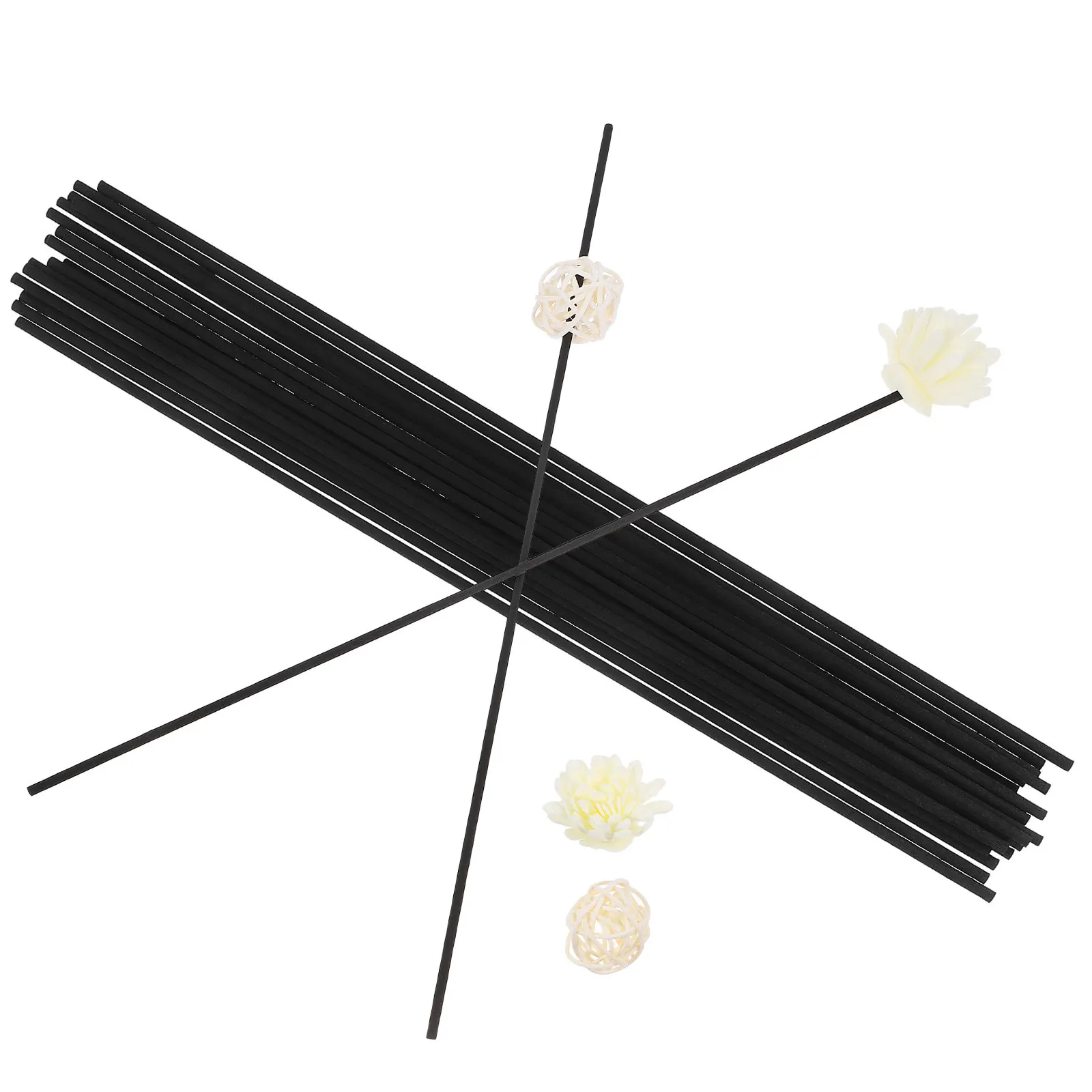 1Set Elegant Flower Arrangement Aromatherapy Diffuser Sticks Natural Rattan Reed Sticks Home Decor Fragrance Set for Office Desk