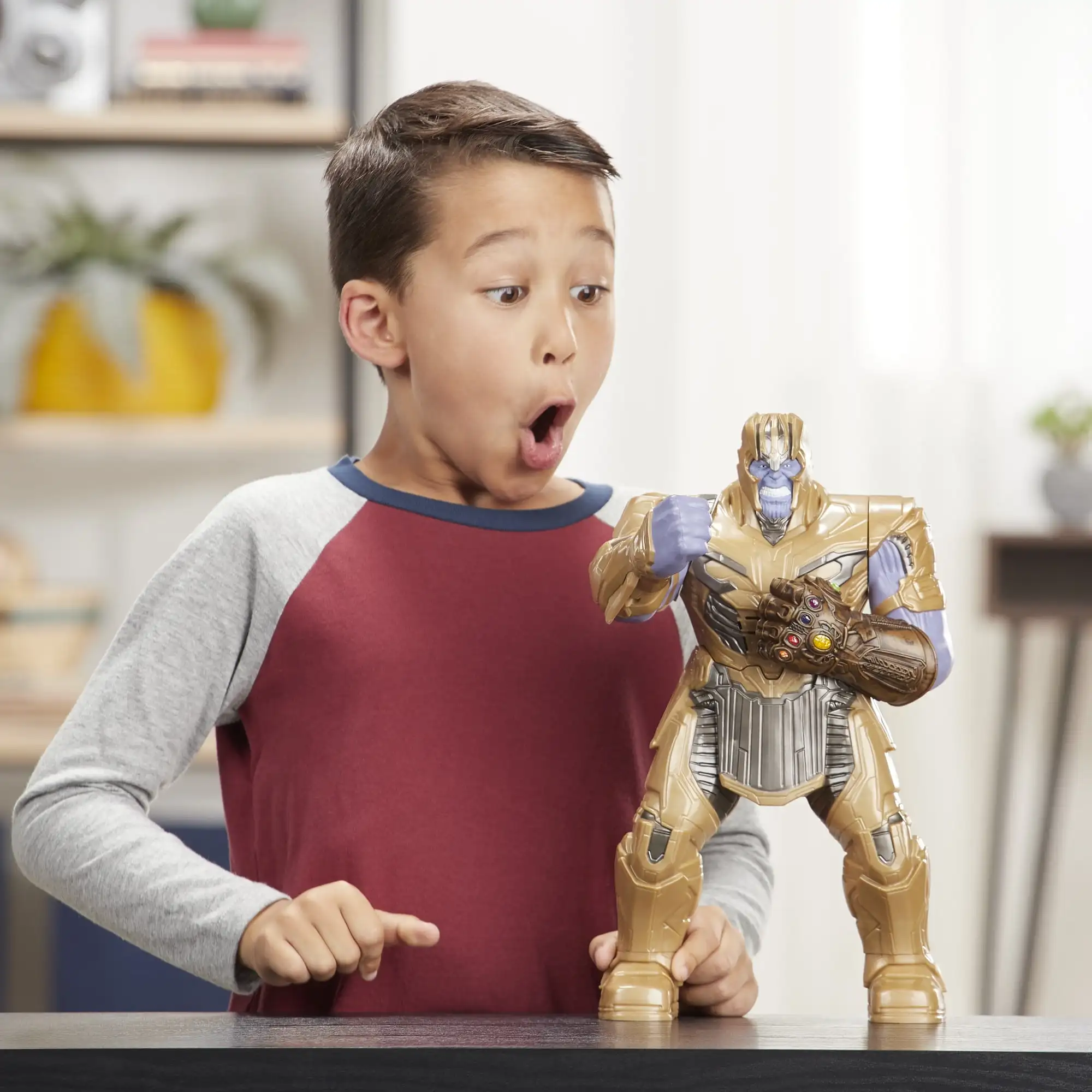 أعجوبة المنتقمون نهاية اللعبة لكمة السلطة الهيكل Thanos عمل اللعب ، نماذج الانارة ، هدايا عيد ميلاد الأولاد ، الإنارة ، 35 #3