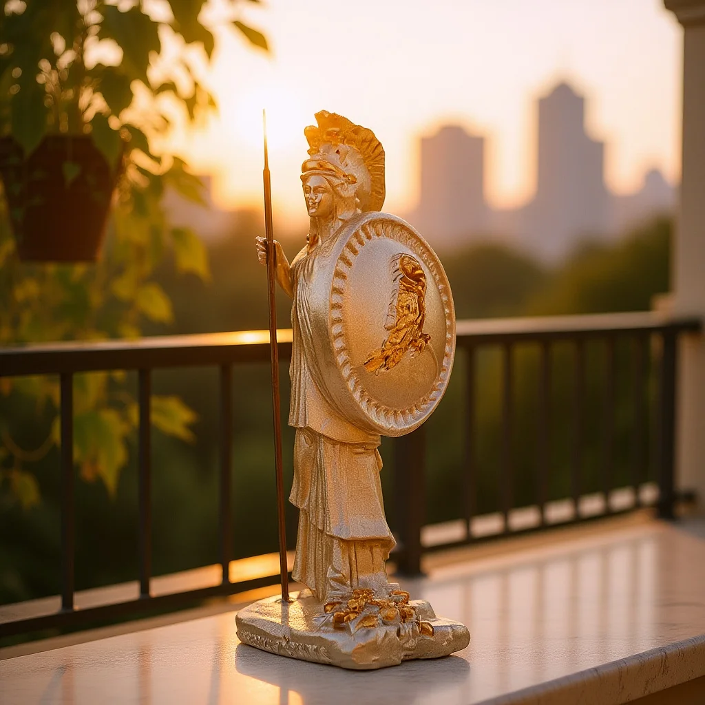 

Goddess Statue Resin Mini Sculpture Home Decor Desktop Ornament Classical Mythology Bust Golden Color