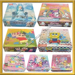 Sanrio Karten Kuromi meine Melodie mein kleines Pony gefroren Spongebob Cartoon Anime Sammlung Handels karte Kinder Spielzeug Weihnachts geschenke