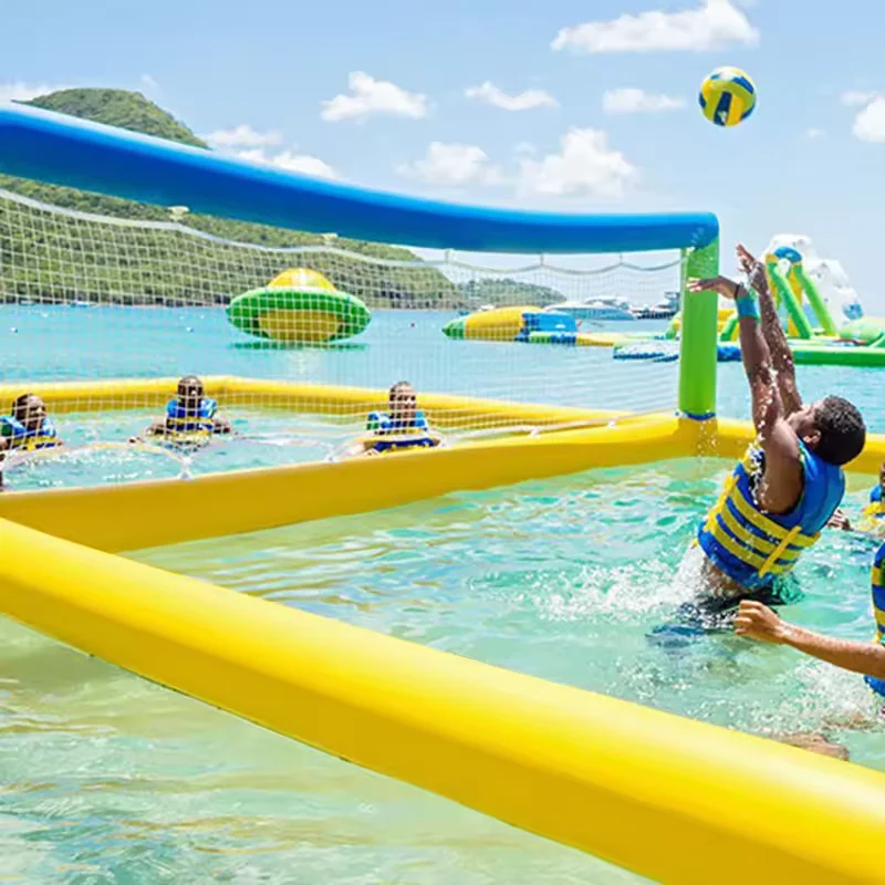 

Large Pool Inflatable Volleyball Field Inflatable Water Volleyball Court Inflatable Tennis Court for Sport Games