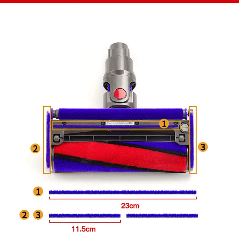 ABZA-16 個ソフトぬいぐるみストリップダイソン V6 V7 V8 V10 V11 掃除機ソフトローラークリーナーヘッド交換真空