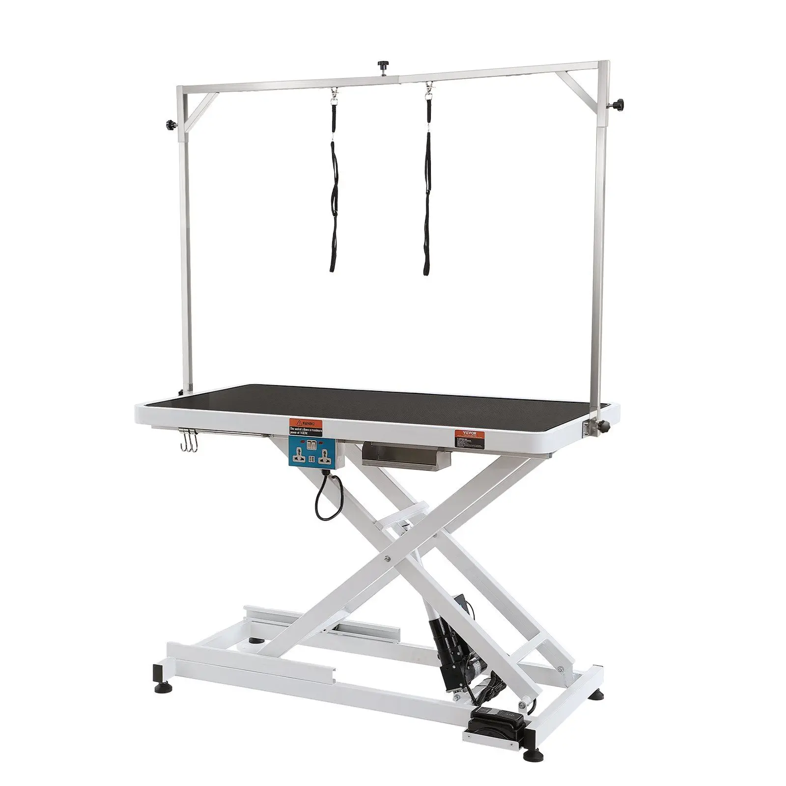 Dog Grooming Table 50 In Stainless Steel Height Adjustable Anti Slip Top For Large Dogs Pet