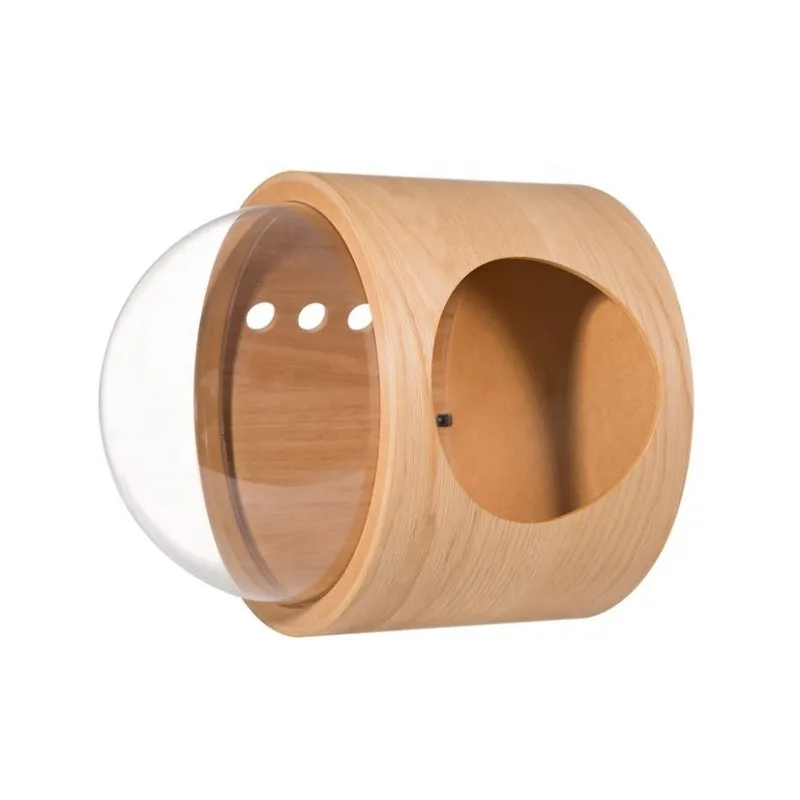 Spaceship Pet Bed for Cat and Dog, Window Perch, Tree Made of Wood, Wall Mounted, Indoor Cat, DIY Mansion Cat accessories