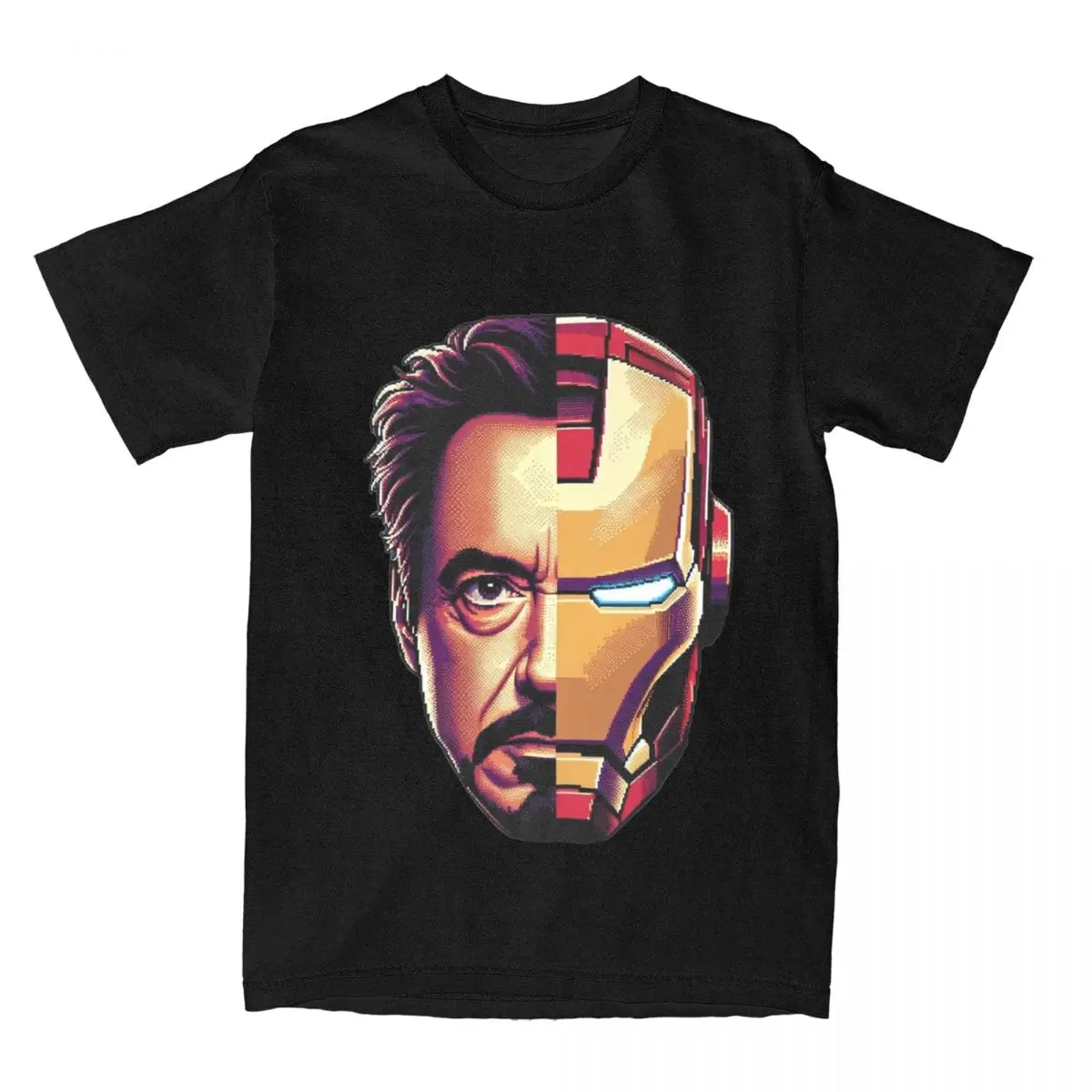 The Iron Hero Iron Man T Shirts Merchandise Men Women\'s 100% Cotton Humor Tee Shirt Short Sleeve Tops Graphic Printed