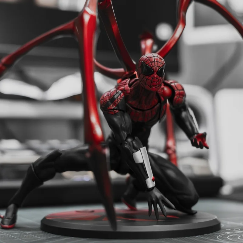 

MESS TOYS Ultimate Человек-паук Доктор Осьминог Шарнирная фигурка Коллекционная модель Черный Красный Коробка Упаковка