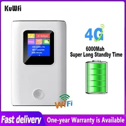 KuWfi-Mini routeur sans fil 4G, 300Mbps, extérieur, point d'accès WiFi portable, modem de poche mobile déverrouillé avec fente pour carte SIM