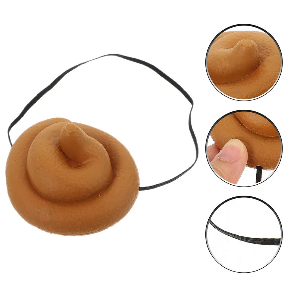 

2 Pcs Simulated Poop Hat Funny Cosplay Masquerade Headgear Costume Headpiece Hats Fake Cap Decorative