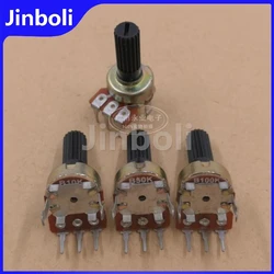 5PCS R1212N 121 Type Single Vertical 3Pins B10K B103 B50K B503 B100K B104 Volume Audio Potentiometer Flower Shaft Length 15MM