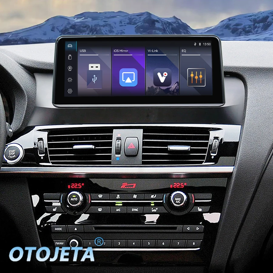 

10.25-дюймовый беспроводной мультимедийный дисплей с поддержкой Linux, CarPlay и Android Auto для BMW X3 F25, X4 F26 2011-2017 годов выпуска, сенсорный экран, головное устройство для автомобиля.