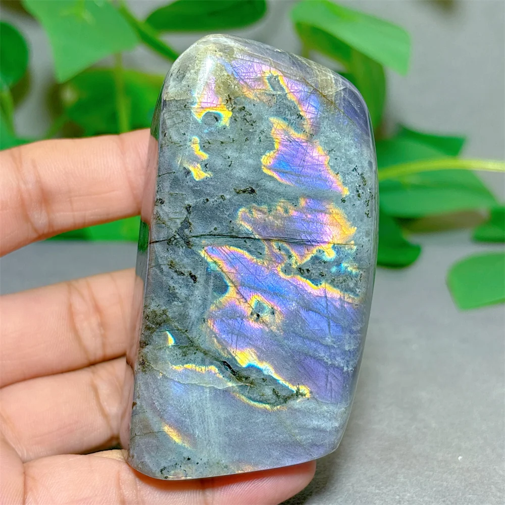 Purple Labradorite Free Form Crystal Natural Stone Quartz Garden Decoration Minerals Reiki Gifts Energy Healing Spiritual Luck