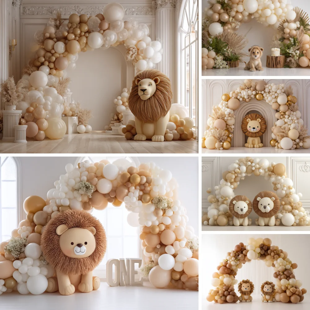 

Safari Animals Birthday Party Photography Backdrop Baby Shower Kids Birthday Portrait Photoshoot Background Photo Studio Props