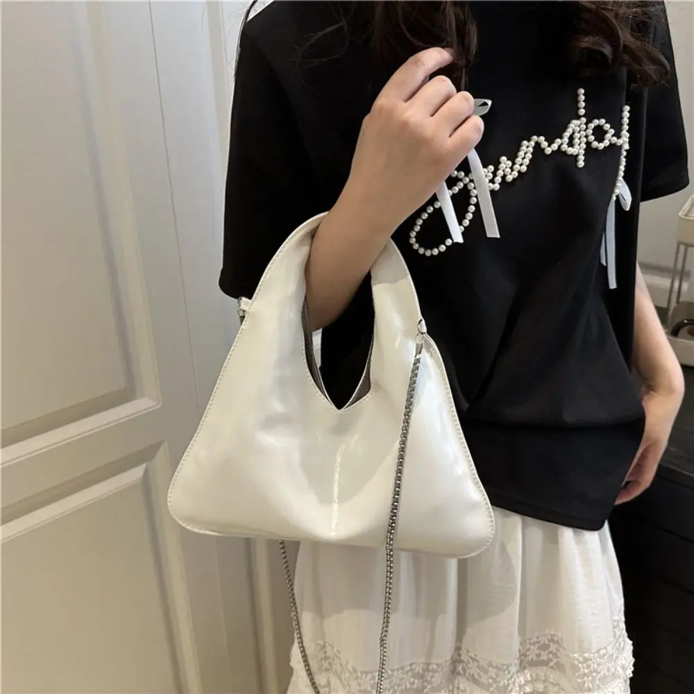 패셔너블한 단색 PU 가죽 숄더백 다용도 체인 크로스백 캐주얼 출퇴근 여성 핸드백