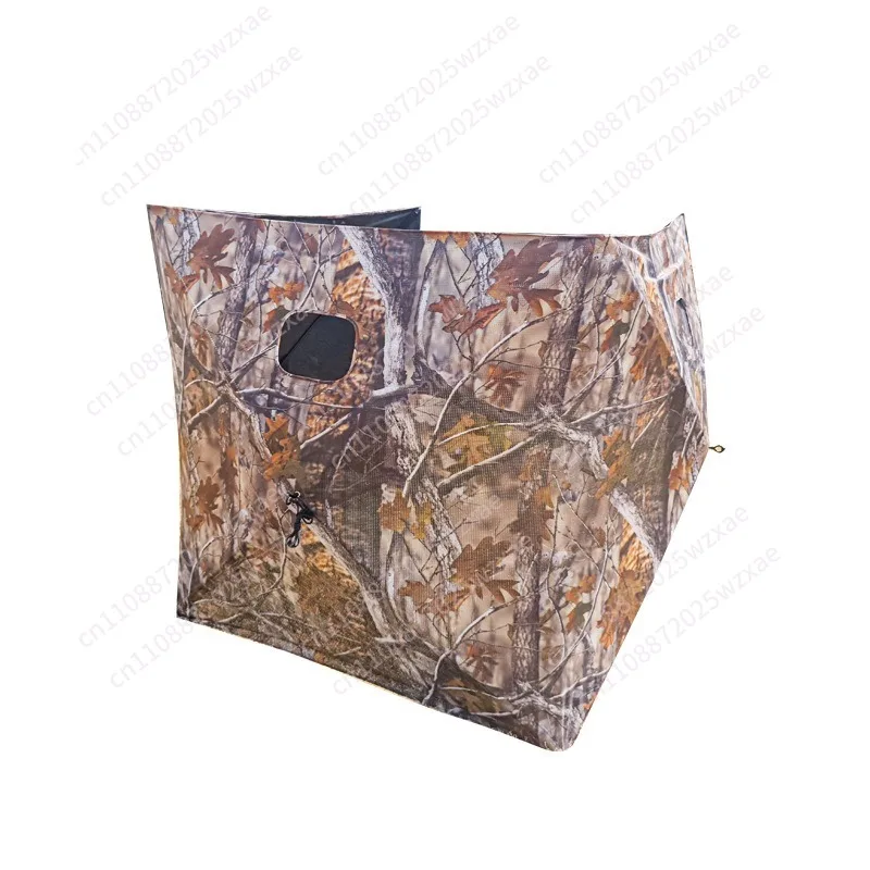 Outdoor camouflage camouflage hunting enclosure, forest concealed turkey hunting three-sided one-way perspective hunting tent