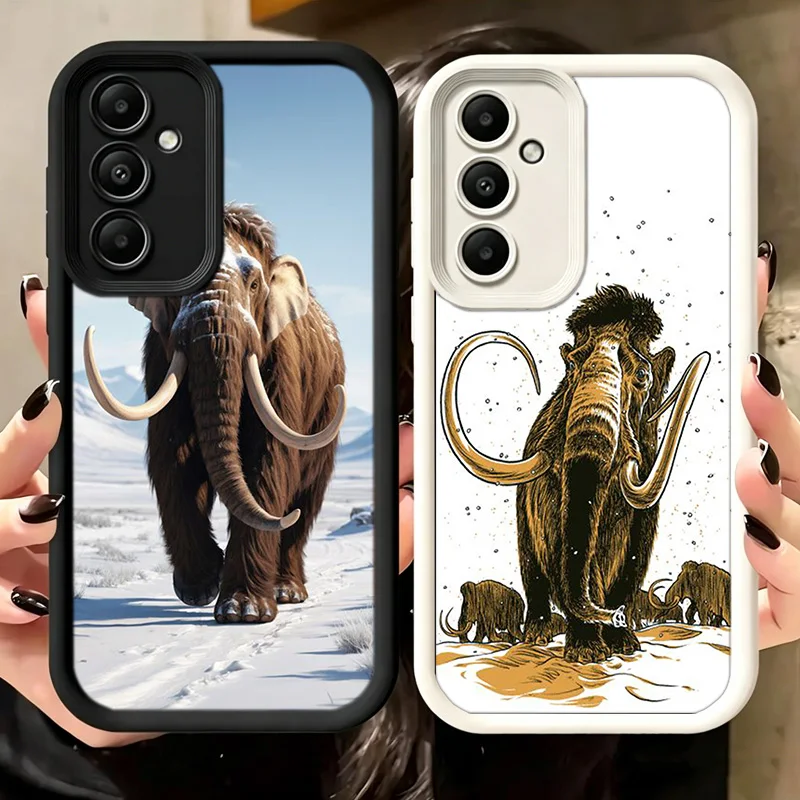 A Huge Mammoth Phone Case For Samsung A54 A53 A52S A14 A13 A12 A23 A33 A34 A04S A03S A02 Galaxy A22 A24 A32 A73 A72 M04 M12 M13