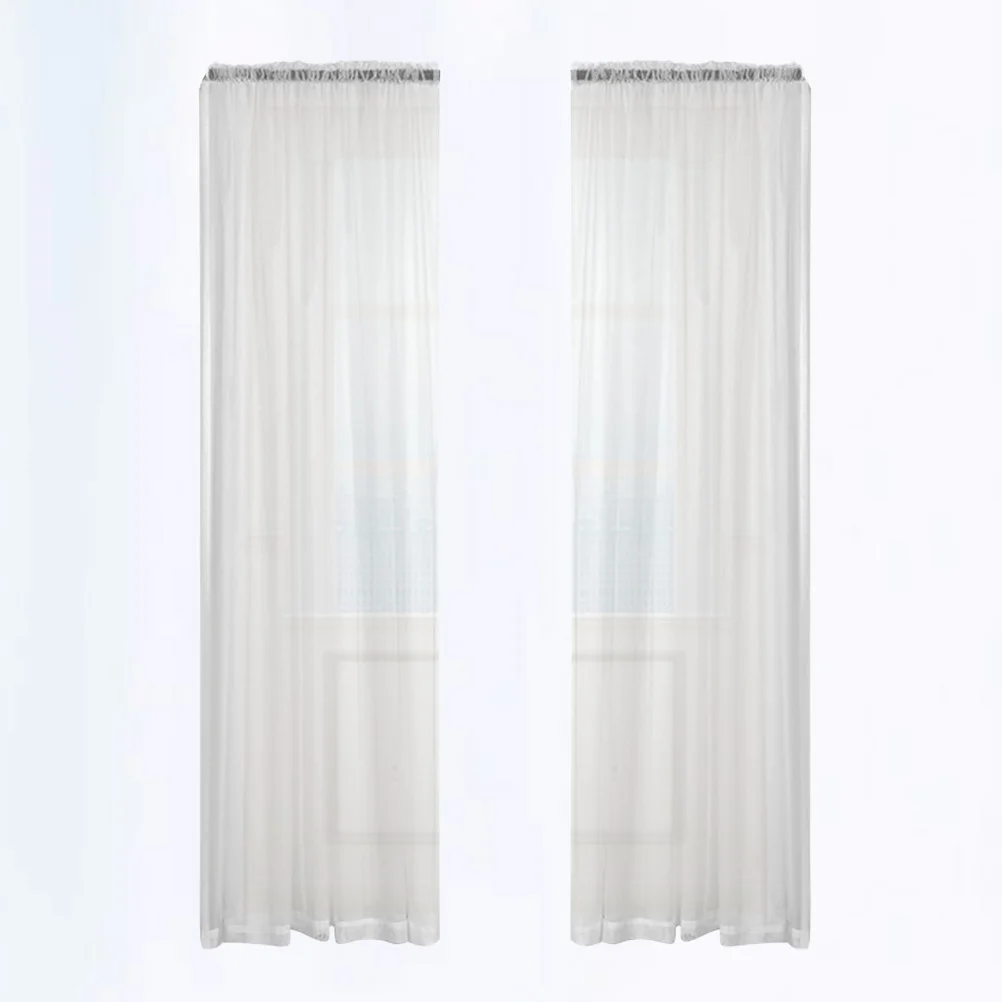 

200x100cm Voile Curtains Sheer Window Curtain Lightweight Flowing Fabric Sun Diffusing Room Illuminating Soft Luxury Home