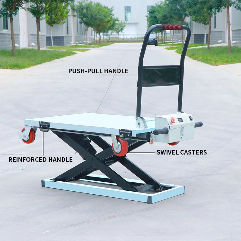 Electric Lift Truck Electric Hydraulic Lift Portable Vehicle-Mounted Scissor Lift Flatbed Truck Electric Hand Truck(Customized) view 2
