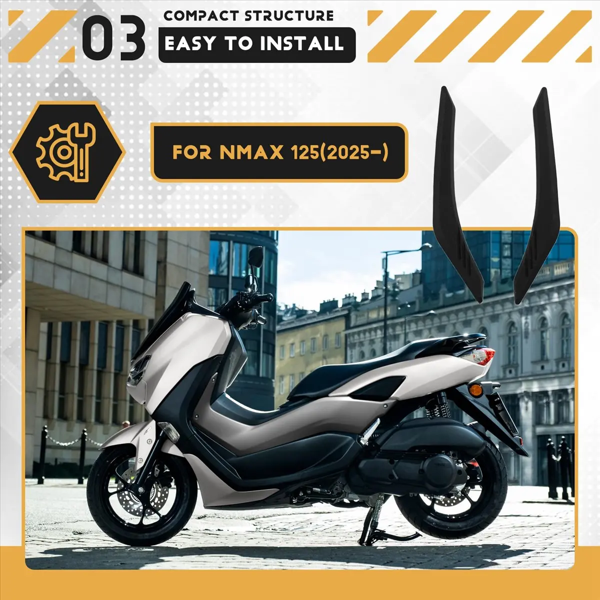 Compatible Motorcycle Side Fairing Scratch Protection Guard Anti-Collision Strip for NMAX125 NMAX 125 Tech MAX 2025-