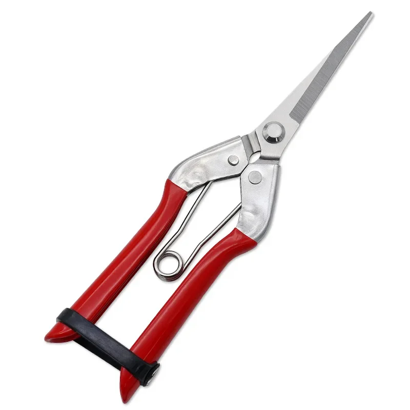 Sécateur à lame tranchante en acier à haute teneur en carbone, poignée en plastique trempée domestique, tête droite, ciseaux de jardin, outil utilitaire, 21 po
