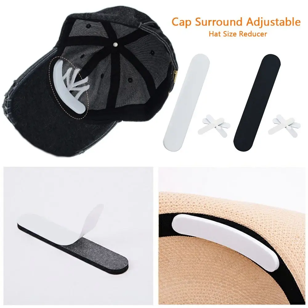 DIY Hat Size Reducer Fashion Black/White Self Adhesive Cap Surround Adjustable Durable Sweat Absorbing Strips Hat