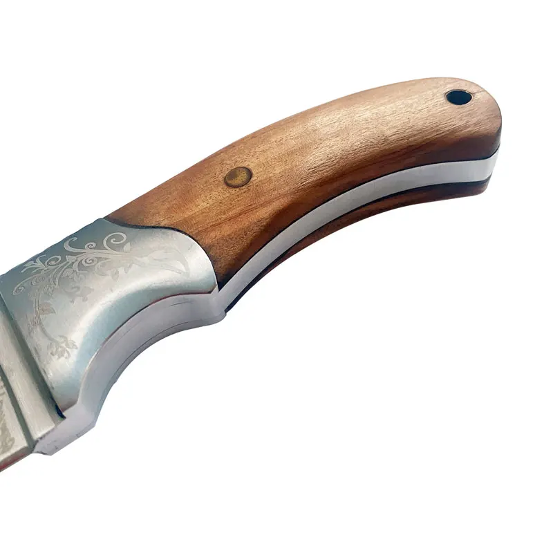 سكين صيد عالي الجودة بتصميم تكتيكي ثابت ومقبض من الخشب سكين تخييم مستقيم لأمريكا الشمالية مع حافظة
