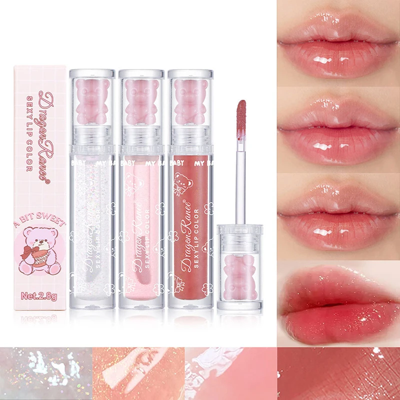 Mirror Water Lip Gloss Glaze 6 Colors Crystal Glass Lip Oil Waterproof Glitter Liquid Lipstick Shining Lipgloss Lips Cosmetics