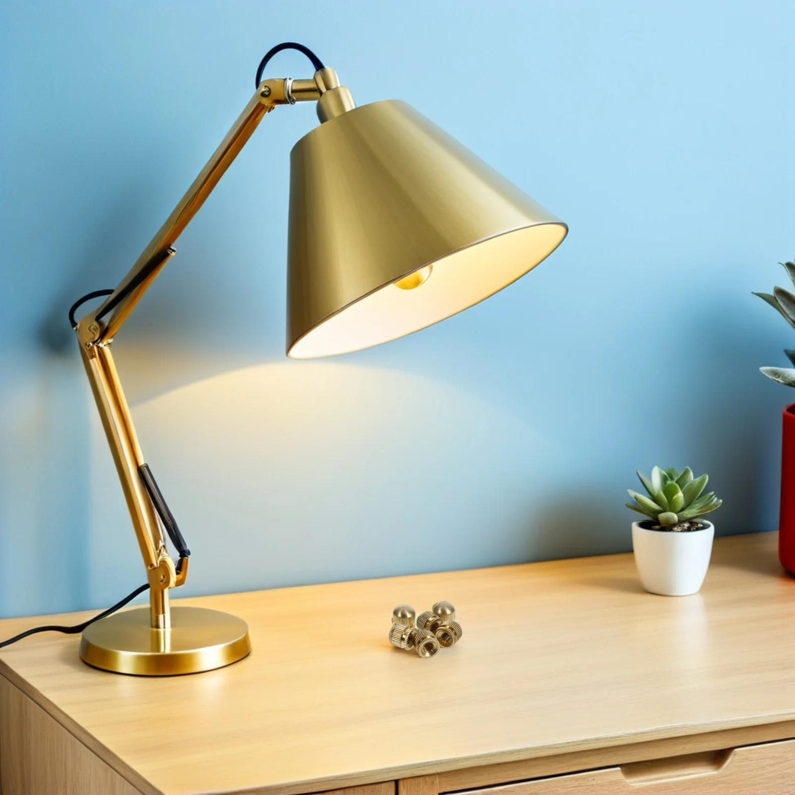 

12Pcs Lamp Shade Screw Caps M5 Thread Brass Replacement Nut Caps Ceiling Light Finials Pendant Wall Sconce Fixture Parts