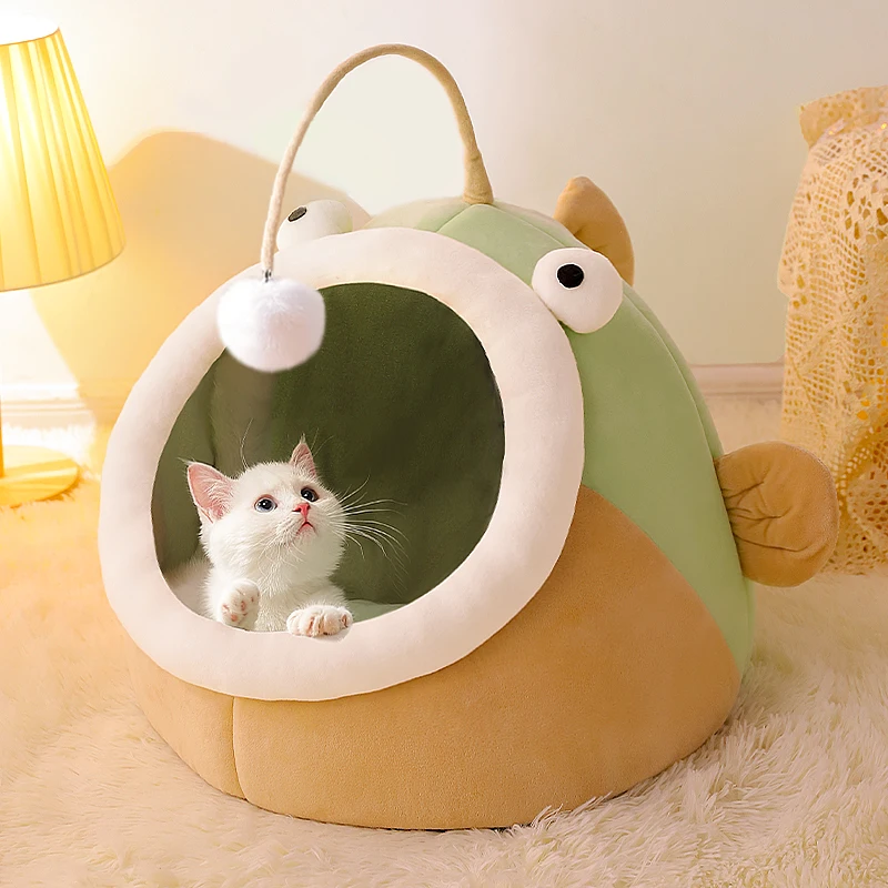 

Съемная моющаяся лежанка-домик для собак Holm Shield: всесезонная универсальная лежанка-гнездо с охлаждающим ковриком для лета